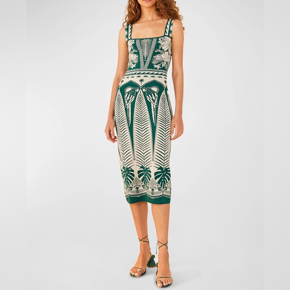Farm Rio Macaw Elegance Knit Dress
